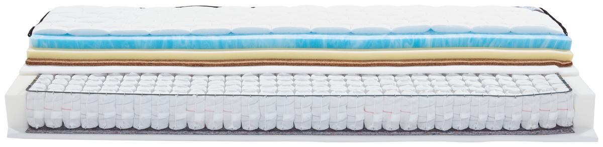Taschenfederkernmatratze Pluma Coco 120x200 cm H3 H: 27 cm - Weiß, Textil (120/200cm) - Ele