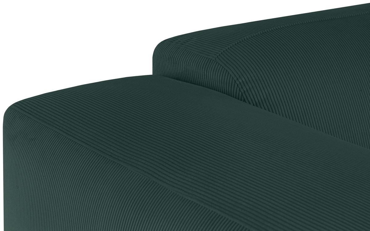 Ecksofa Hannah Grün 252x170 cm - Schwarz/Grün, Design, Textil (252/170cm) - MID.YOU