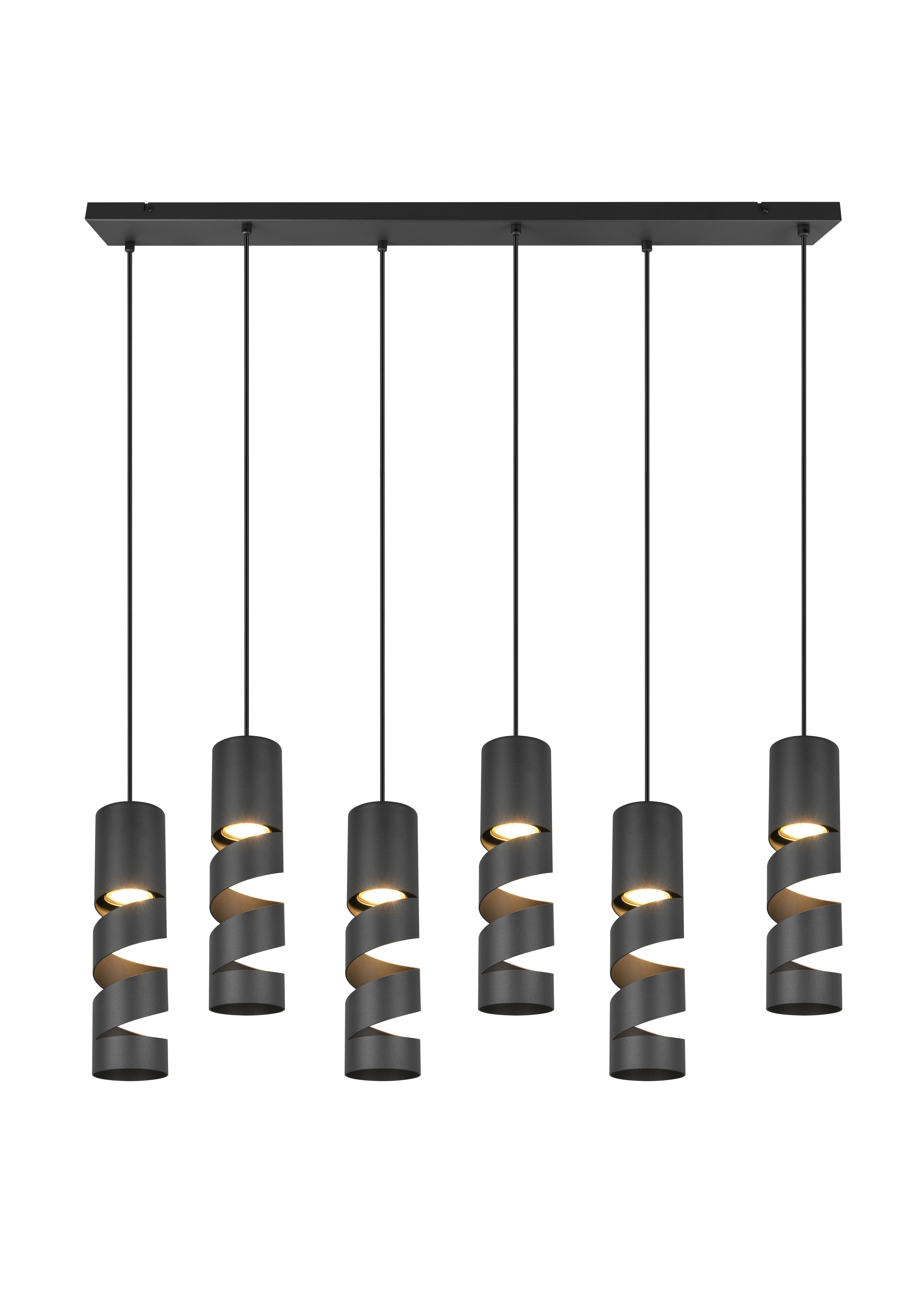 Pendelleuchte 364000632 Stream - Schwarz, KONVENTIONELL, Metall (100/14/150cm) - Trio Leuchten