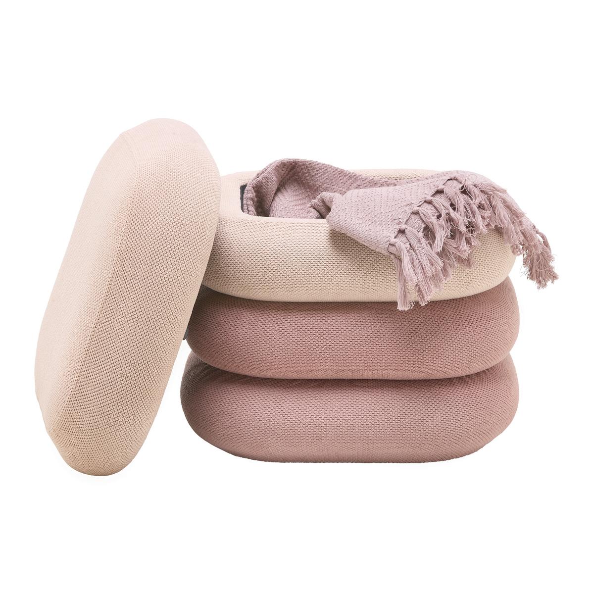 Taburetka SOPHIE, ružová/tmavotužová ženilka - svetlohnedá/červenohnedá, Modern, kompozitné drevo/textil (39,5/40/39,5cm) - Mömax