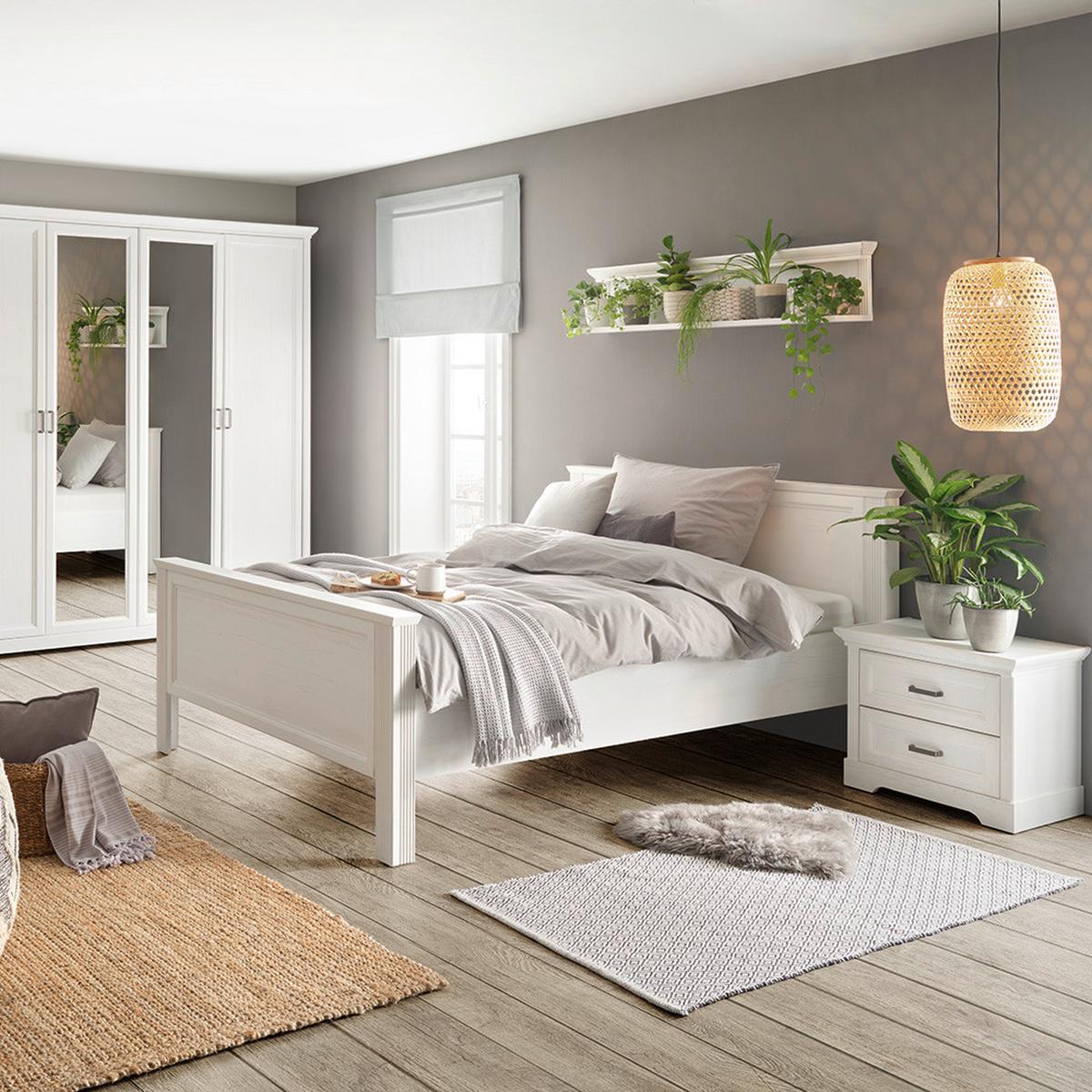 Posteľ MARILOU biela, 120/200 cm - čierna/biela, Romantik / Landhaus, kompozitné drevo/plast (120/200cm) - Zandiara