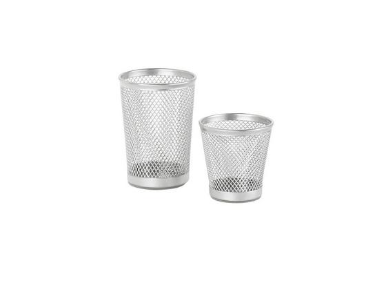 Set Kalíšků Na Tužky Mesh - barvy stříbra, Moderní, kov (7cm) - Homezone Set Kalíšků Na Tužky Mesh - barvy stříbra, Moderní, kov (7cm) - Homezone