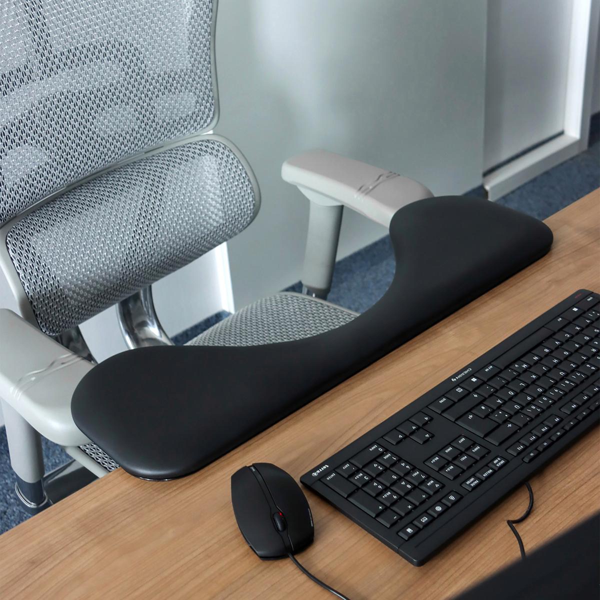 Schreibtischaufsatz Relex Rt2 - Schwarz, Basics, Leder (67/2,5/22cm) - MID.YOU