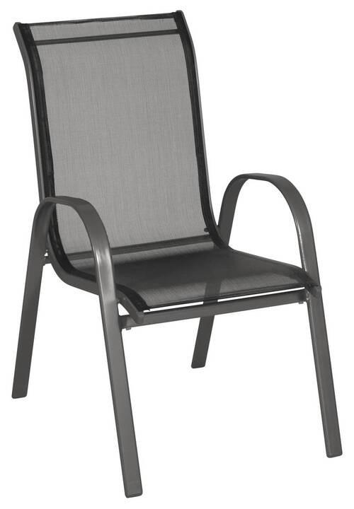 Gartensessel Alex Anthrazit, Metall/ Textil