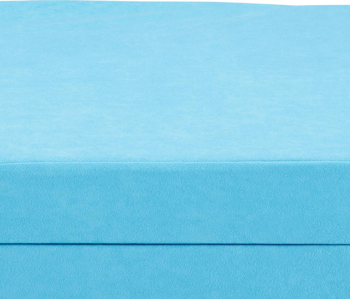 Összecsukható Matrac Basic 65/189 Cm *top Ár* - világoskék, Konventionell, textil (189/65/8cm) - Best Price