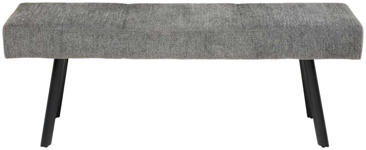 Sitzbank Paros Ohne Lehne Anthrazit, B: 140 Cm - Anthrazit/Schwarz, KONVENTIONELL, Textil/Metall (140/49/47cm) - MID.YOU