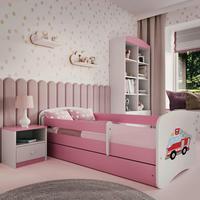 Kinder-/Juniorbett Babydreams Inkl. Matratze 80x160 - Pink/Birkefarben, MODERN, Holz/Holzwerkstoff (80/160cm) - MID.YOU