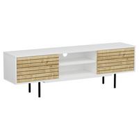 Nízká komoda, bílá - bílá/černá, Design, kompozitní dřevo (160/50,5/35cm) - Livetastic