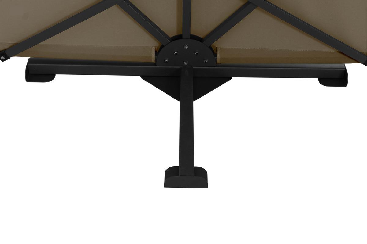 Sichtschutz Anthrazit/Taupe Bh 280 X150 cm - Taupe/Anthrazit, KONVENTIONELL, Textil/Metall (280/150cm) - Siena Garden