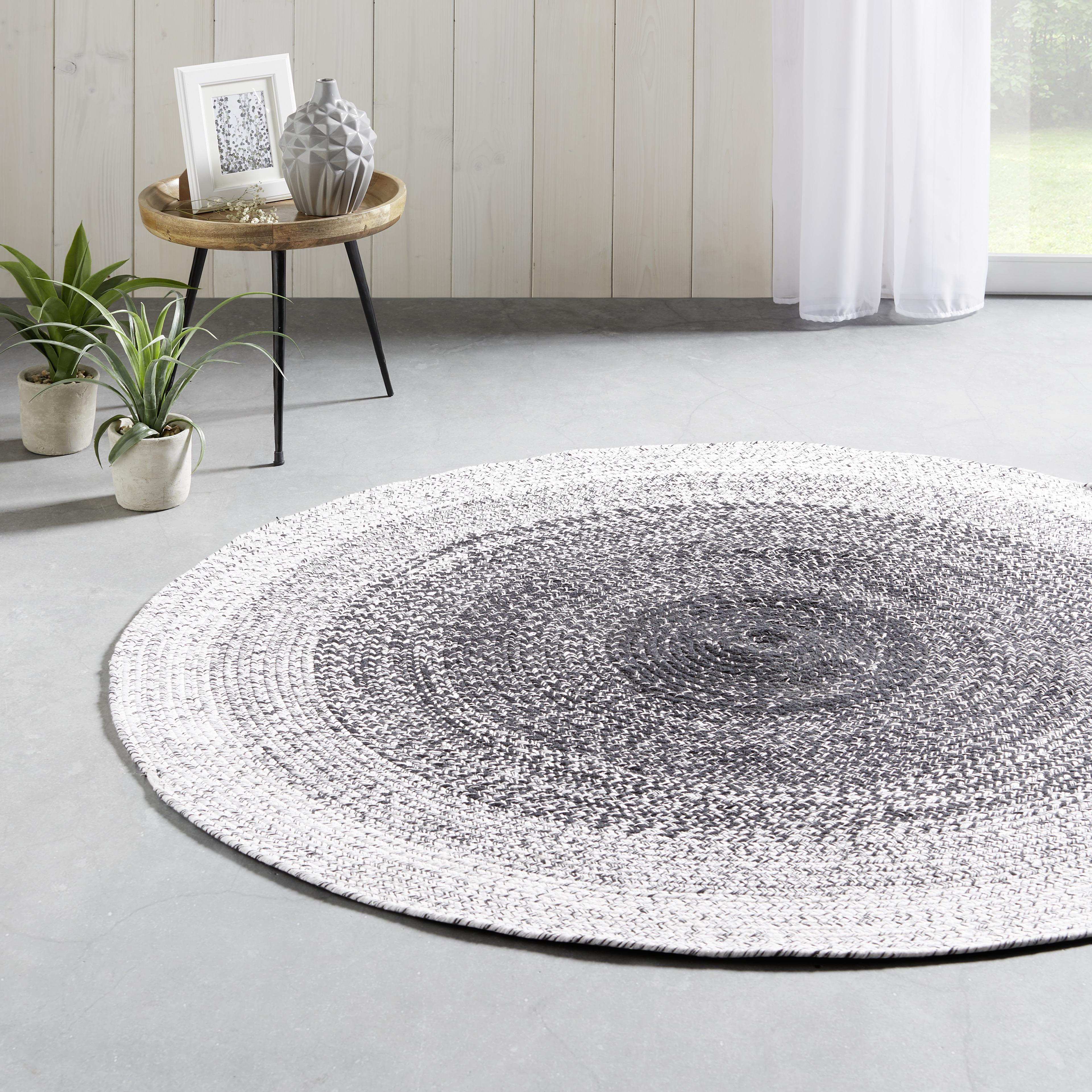 Koberec Tkaný Na Plocho Marie, 160cm - bílá/černá, textil (160cm) - Modern Living