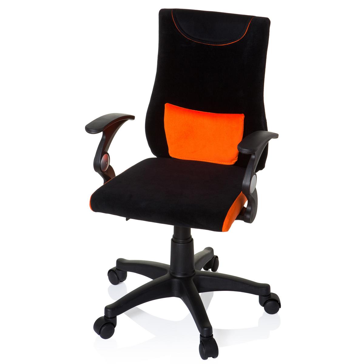 Jugenddrehstuhl Kiddy Pro Al Orange/schwarz - Schwarz/Orange, Basics, Kunststoff (50/87-97/40cm) - MID.YOU