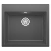 SPÜLE Oakville, Schwarz B: 60 cm - Schwarz, Trend, Stein (60/22/53cm) - Respekta