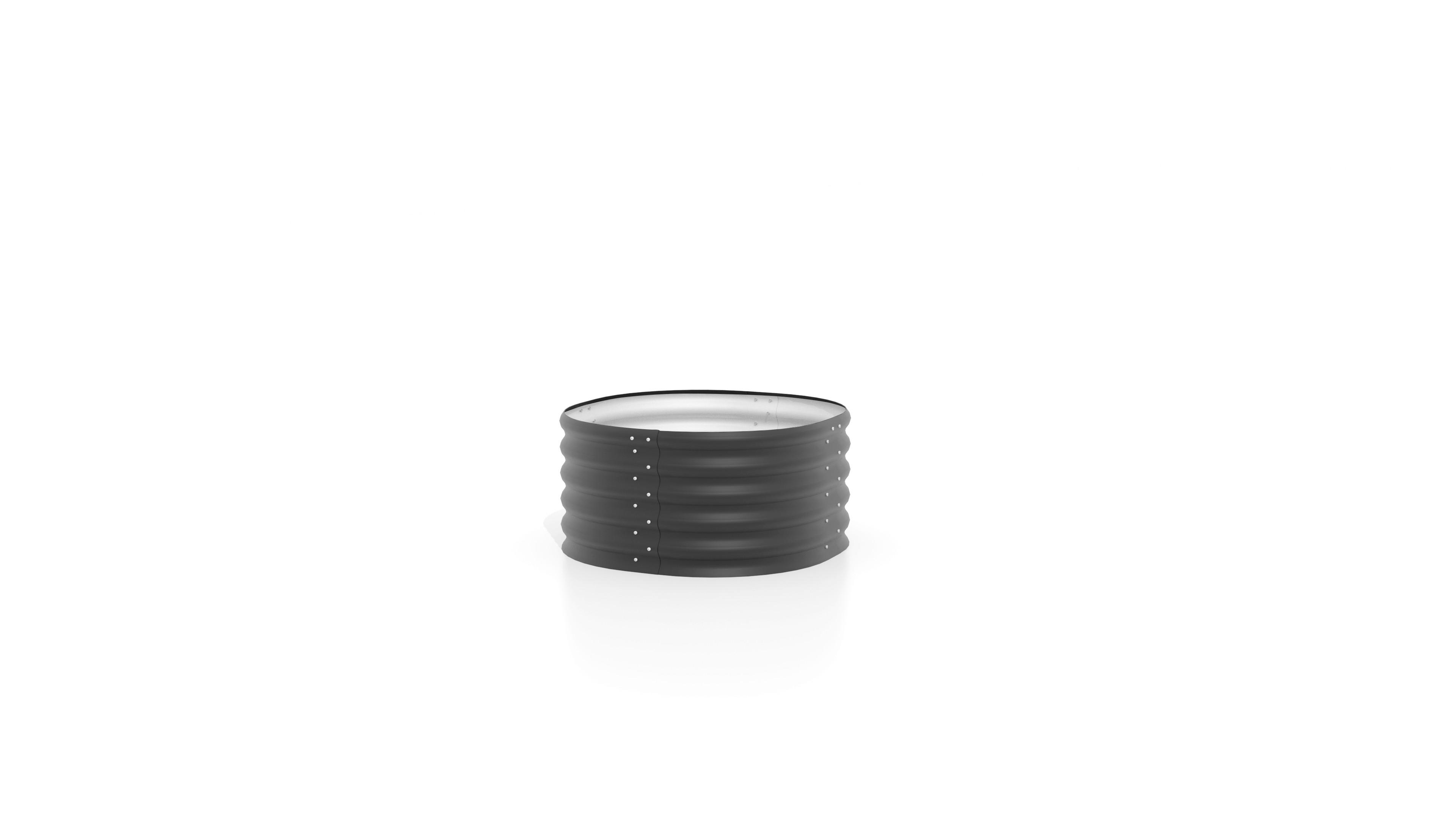 Hochbeetkasten Vita Metall 82,1x40,1x82,1 cm rund - Schwarz, Basics, Metall (82,1/40,1/82,1cm)