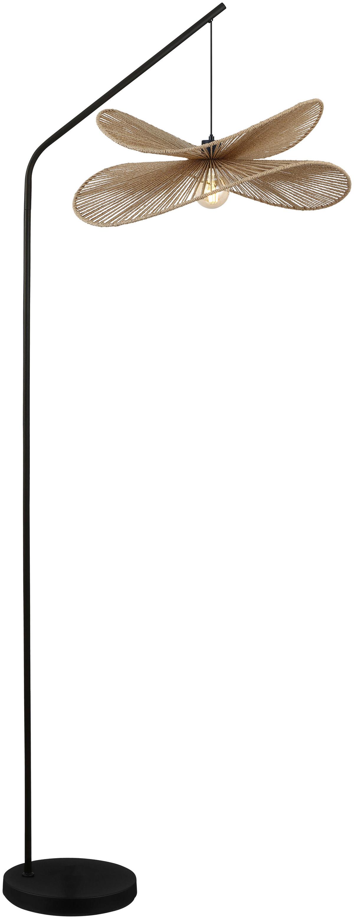 STOJACÍ LAMPA BLI - černá/přírodní barvy, Moderní, kov/papír (61,5/50/180cm) - Mömax