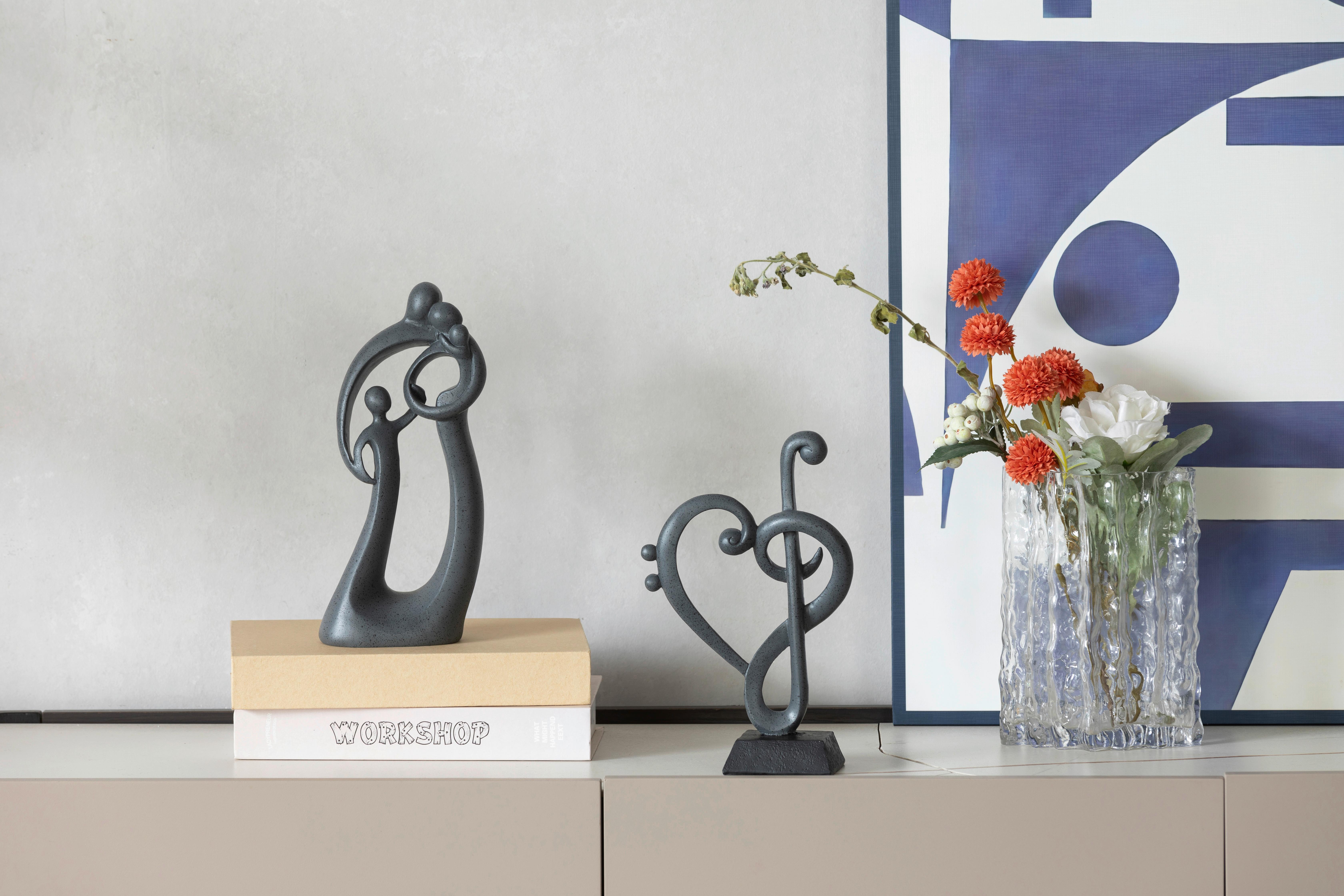 Skulptur Nadine - Grau, KONVENTIONELL, Kunststoff (13/7/28cm) - Luca Bessoni