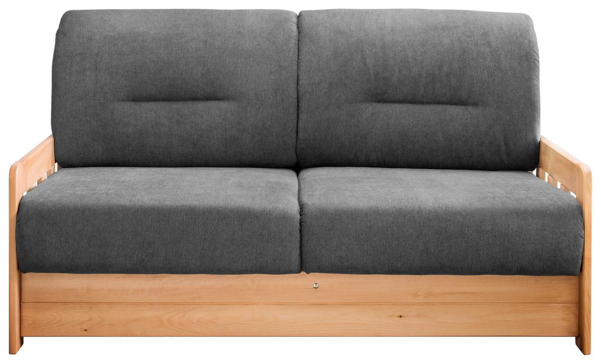 2-Sitzer-Sofa mit Schlaffunkt. Camino Holzkorpus Anthrazit - Anthrazit/Kieferfarben, KONVENTIONELL, Holz/Textil (154/88/90cm) - Livetastic