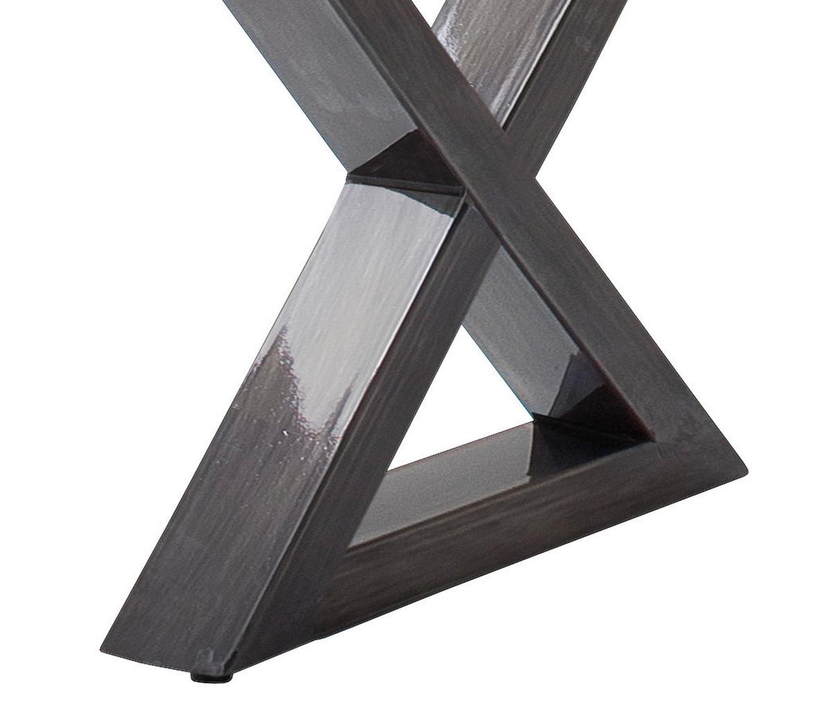 Couchtisch Holz Mit Massiver Tischplatte Cartagena, Akazie - Walnussfarben/Nickelfarben, MODERN, Holz/Metall (75/45/75cm)