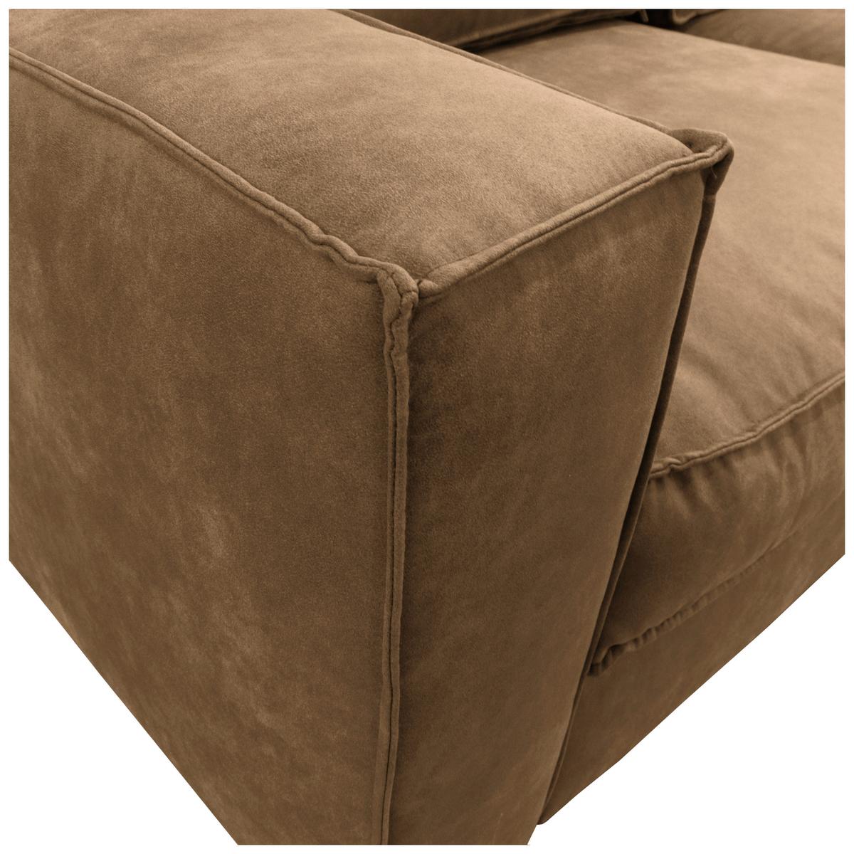Schlafsofa Texas Braun Mikrofaser, B: 203 Cm - Dunkelbraun/Braun, Design, Textil (203/85/99cm) - MID.YOU