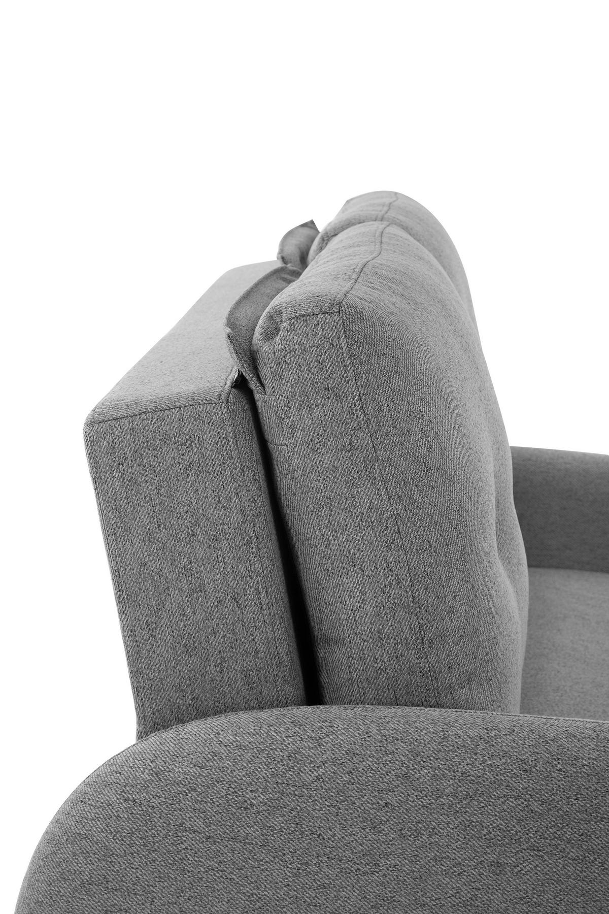 Rozkladacia pohovka COSMO, tmavosivá, max. 240 kg - čierna/tmavosivá, Design, textil/plast (140/94/95cm) - Livetastic