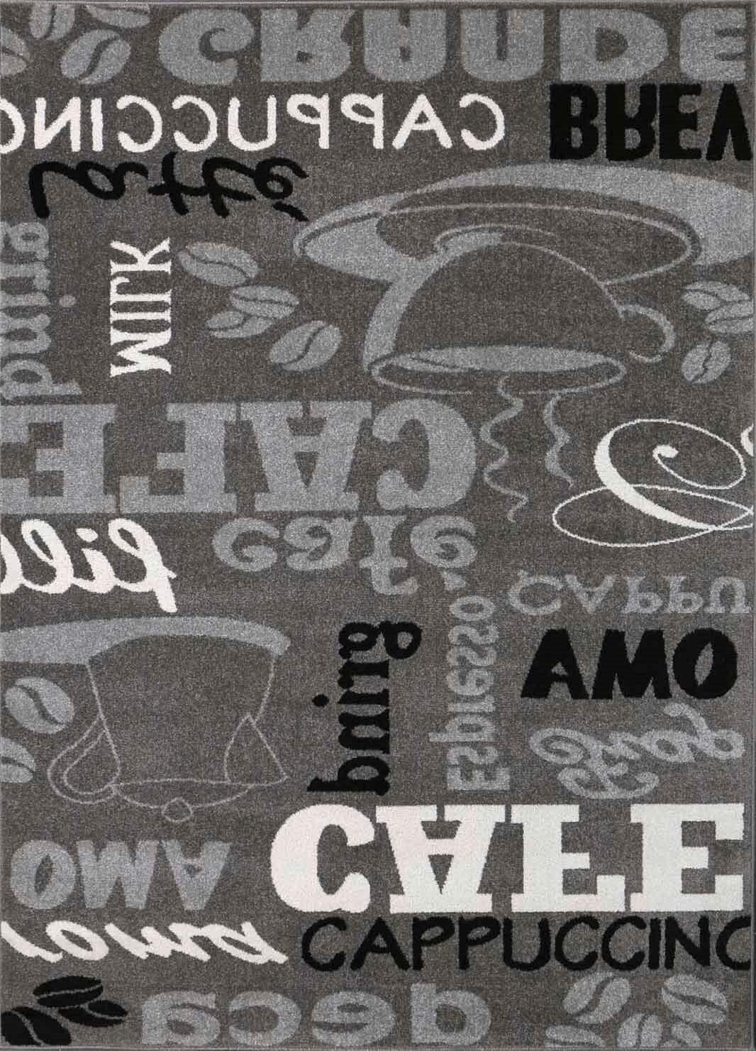 Webteppich Grau Naturfaser Rome 80x150 Cm