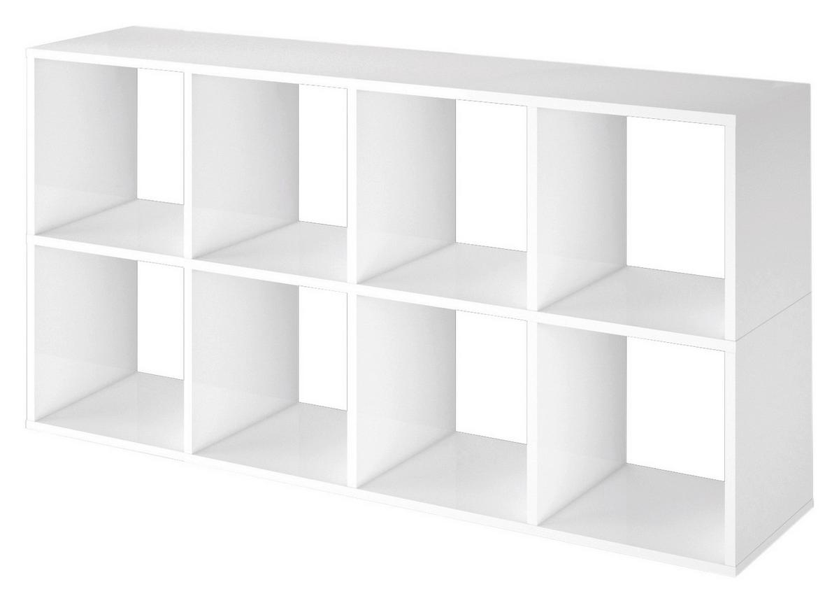 Regal Pisa B: 110 cm, Weiß - Weiß, Basics, Holzwerkstoff (110/56/33cm) - MID.YOU