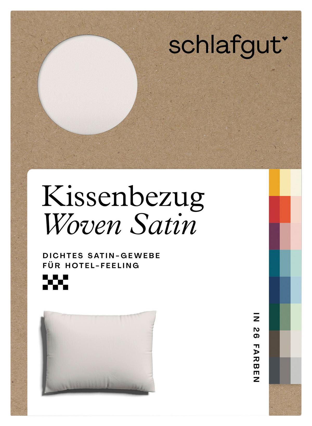 Kopfpolsterbezug Woven Satin - Beige, Basics, Textil (70/90cm) - Schlafgut