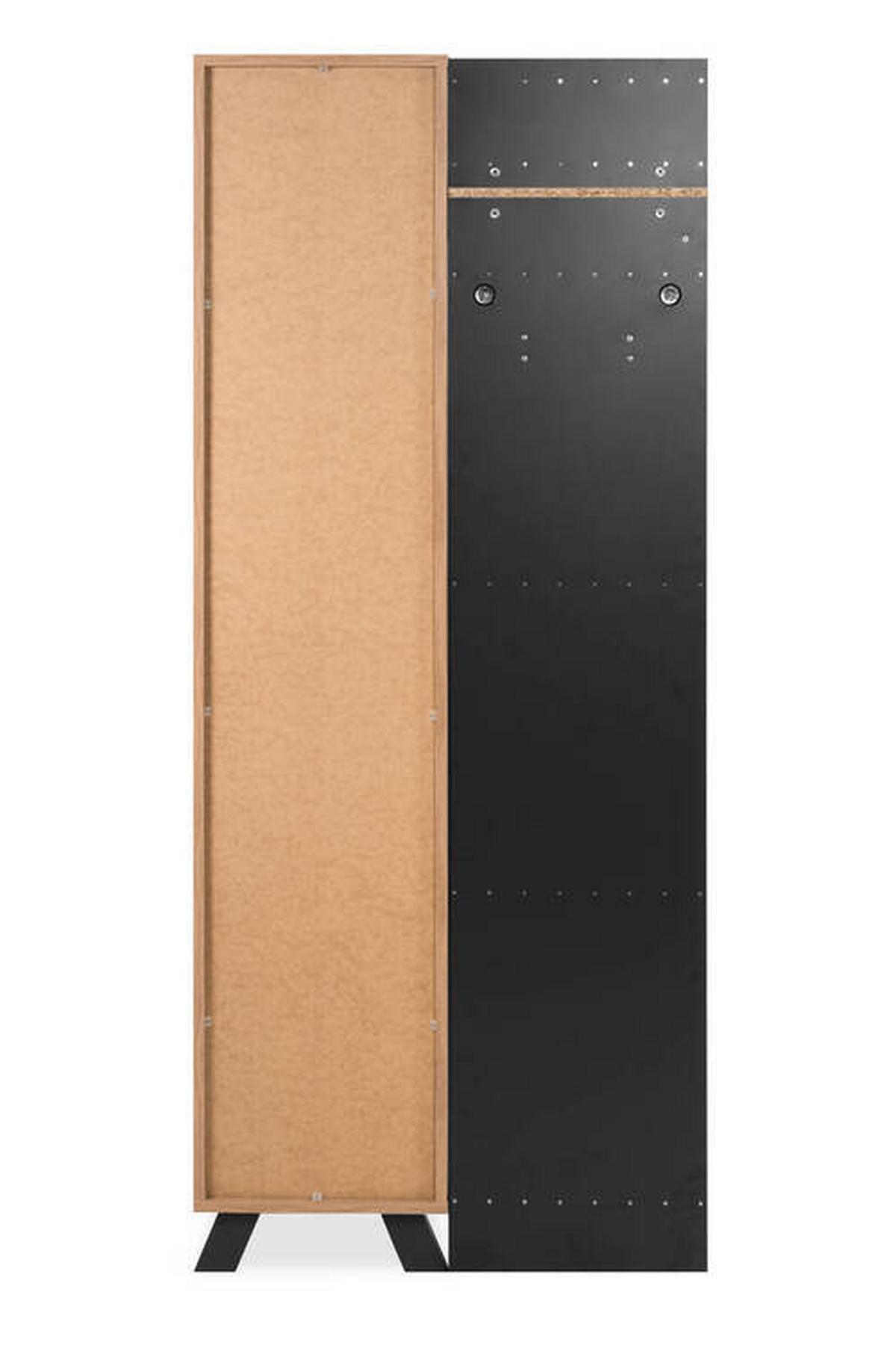 Garderobe Medan Anthrazit B: 80cm - Anthrazit, Design, Holzwerkstoff (80/190/37cm) - MID.YOU