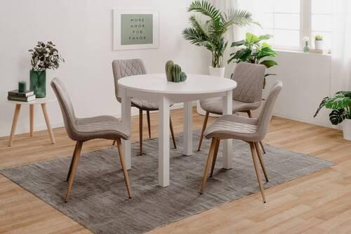 Esstisch Coburg 100 - Weiß, Basics, Holzwerkstoff (100/75cm) - MID.YOU