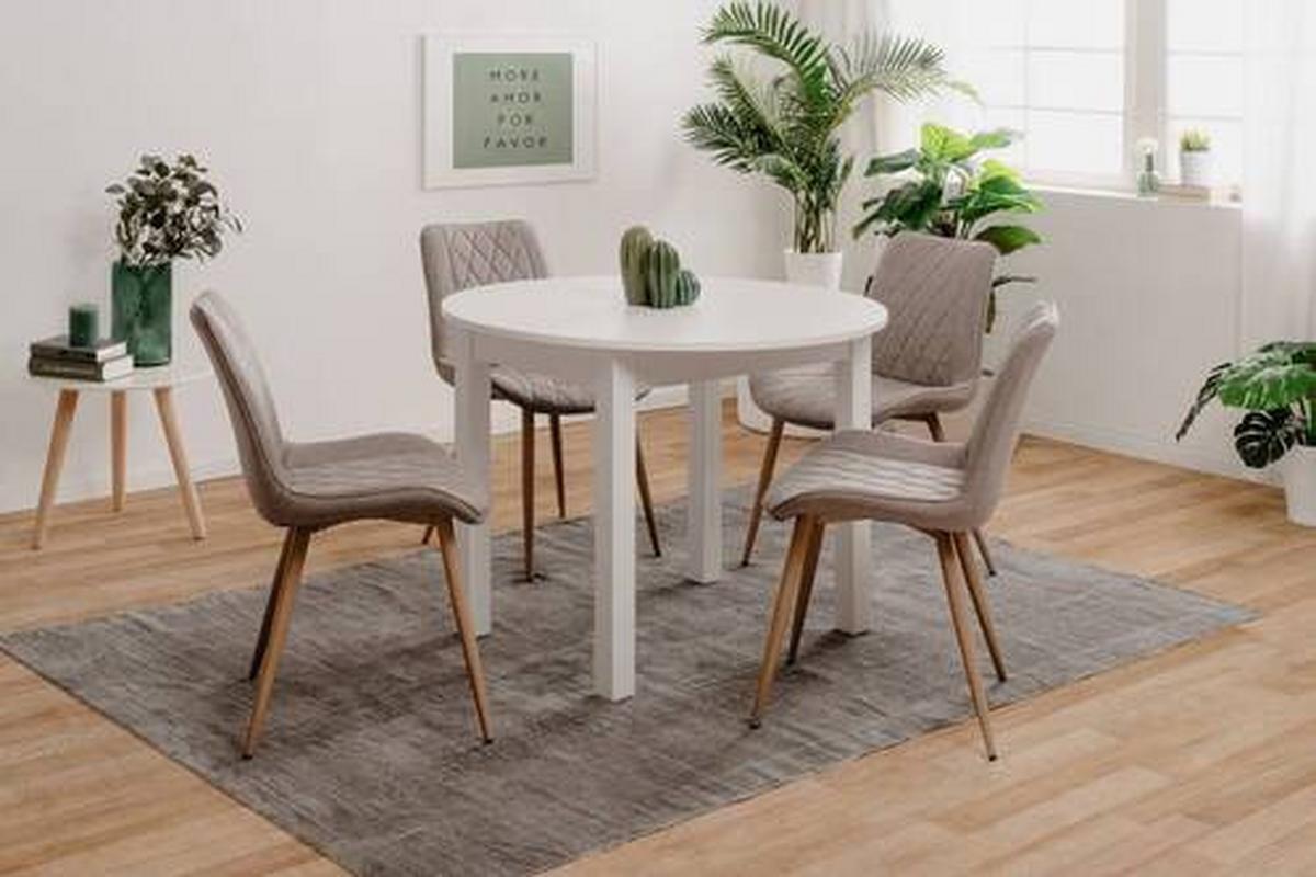 Esstisch Coburg 100 - Weiß, Basics, Holzwerkstoff (100/75cm) - MID.YOU