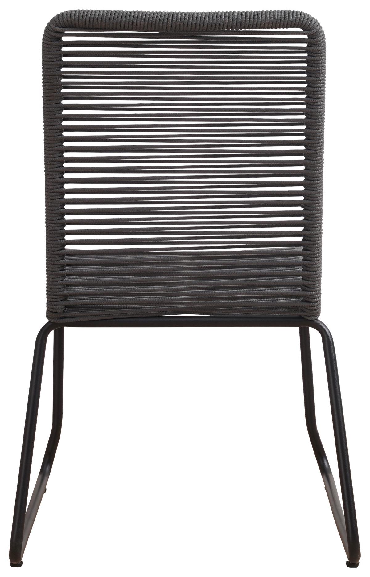 Gartensessel-Set 2-Tlg. Zundert Metall/Kunststoff - Anthrazit, Design, Kunststoff/Metall (60/89/44cm) - Gardenson