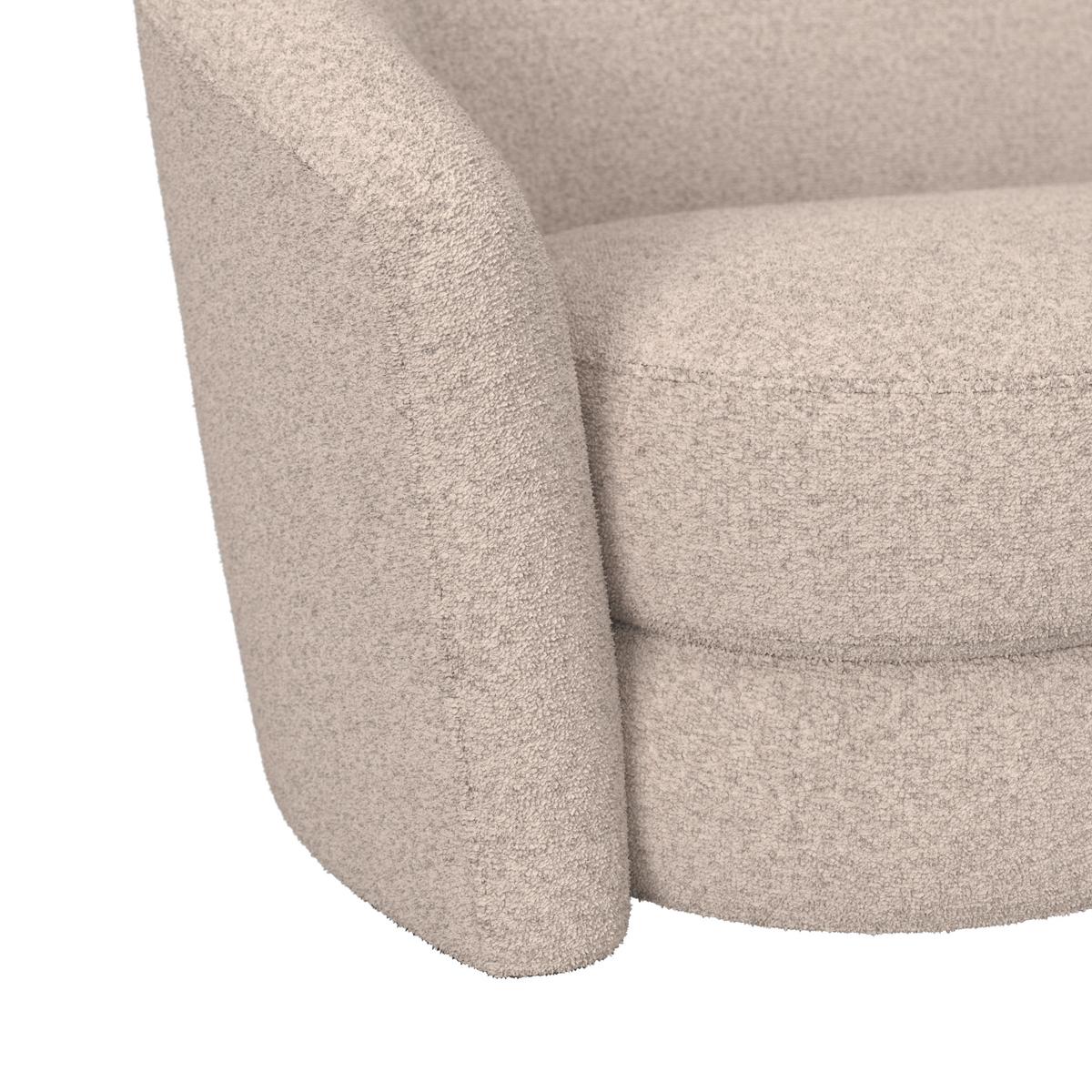 Pohovka ISABEL, tmavě šedá - černá/krémová, Moderní, dřevo/textil (197/72/86cm) - Bessagi Home