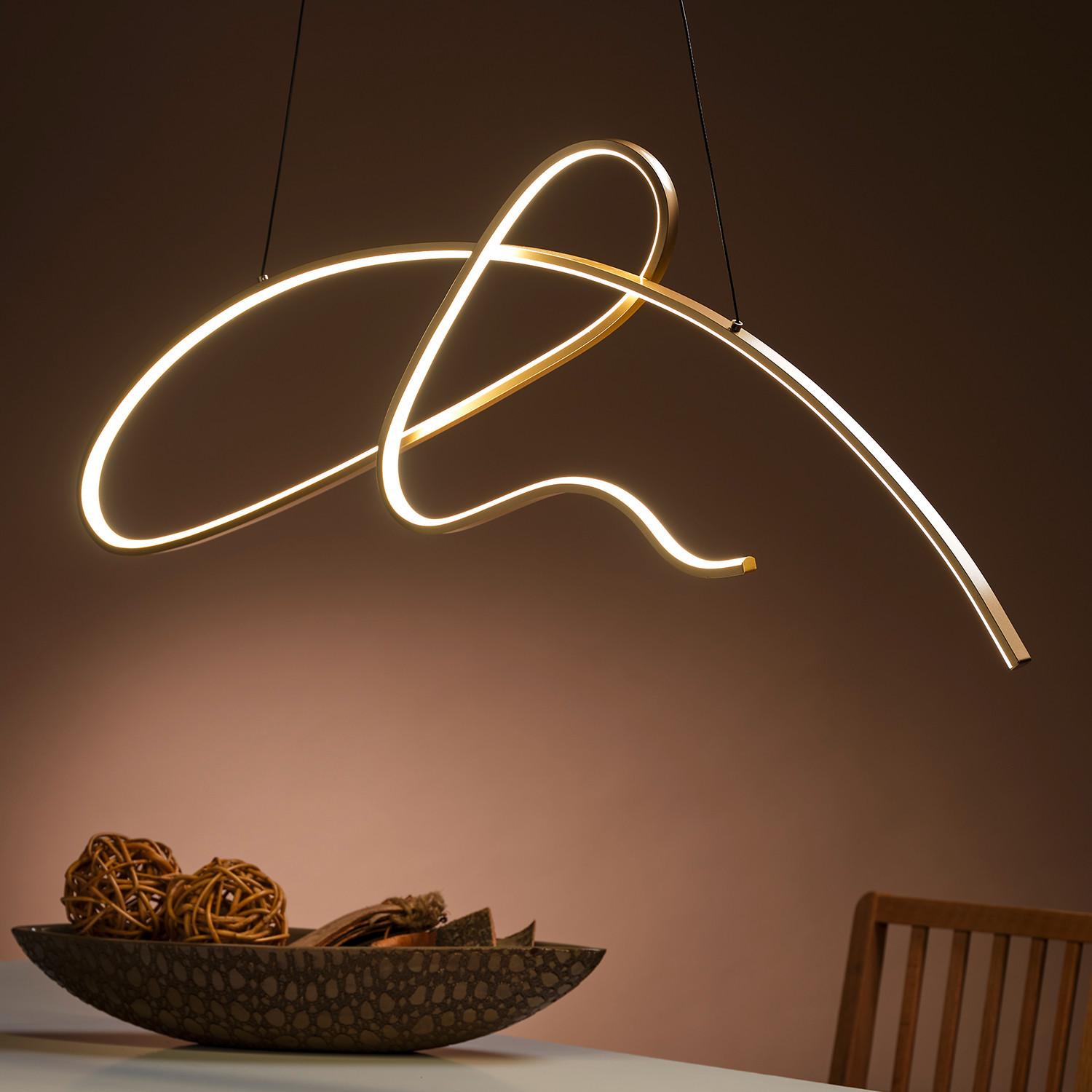 LED-Hängeleuchte 5048/S - Goldfarben, Design, Metall (100/2/90cm)