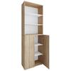 Schuhschrank Lona Sonoma Eiche Dekor - Schwarz/Sonoma Eiche, Design, Holzwerkstoff (70/220/40cm) - MID.YOU
