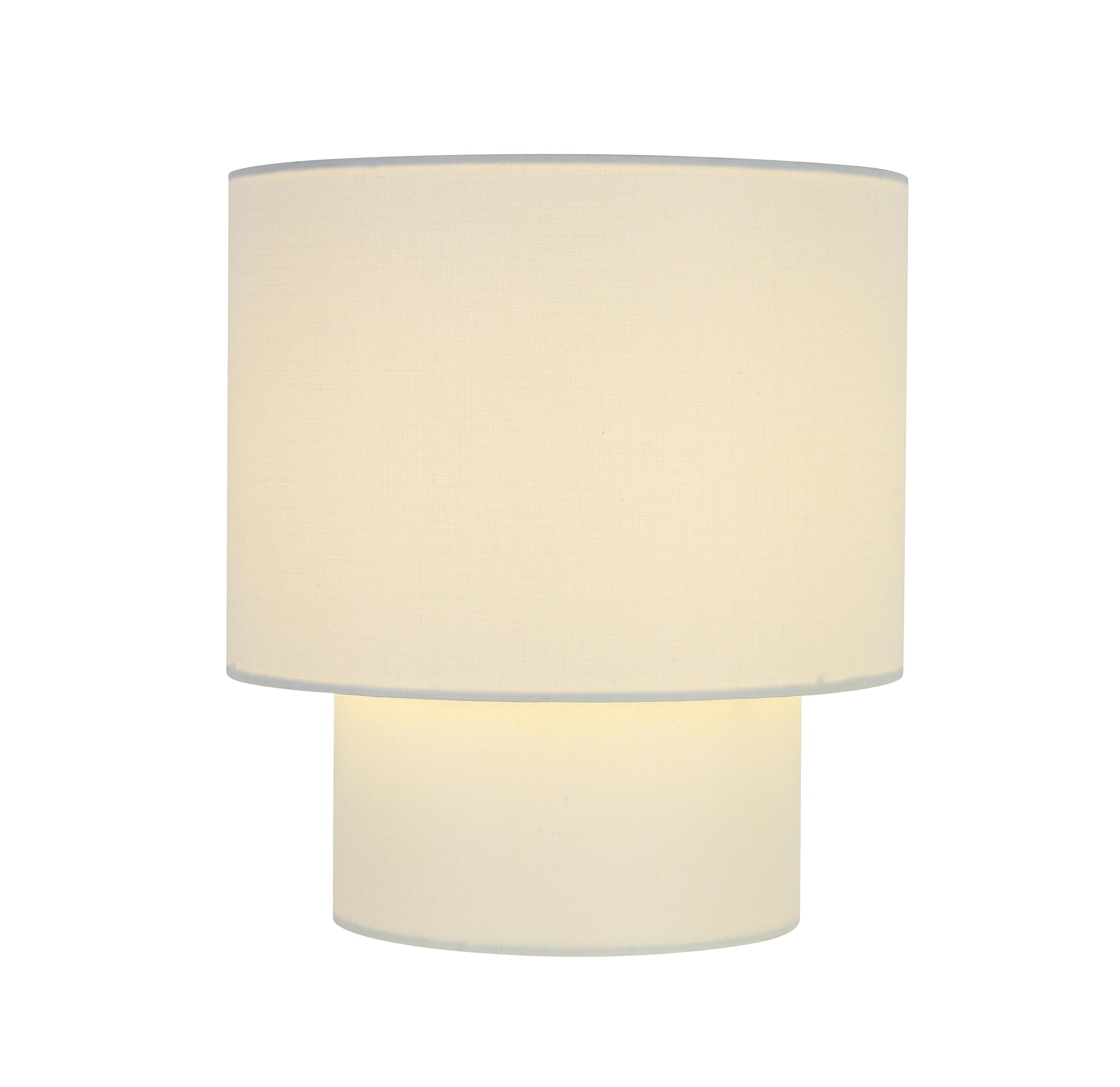 STOLNÍ LAMPA DHALIA - bílá/krémová, Moderní, kov/textil (20/22cm) - Mömax