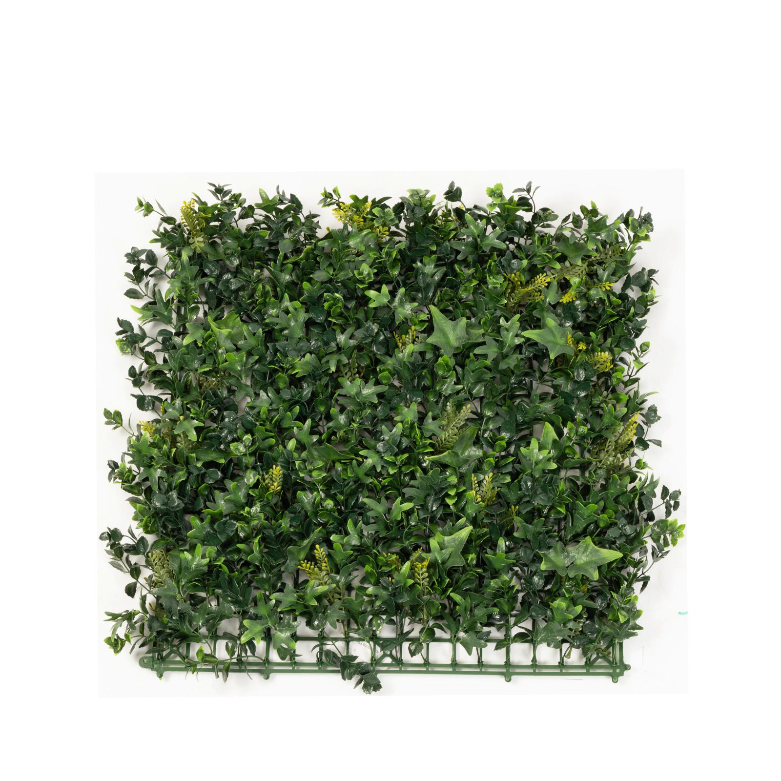 Wandverkleidung Kunstpflanze - Jadegrün/Hellgrün, Trend, Kunststoff (50/50cm) - FloorDirekt