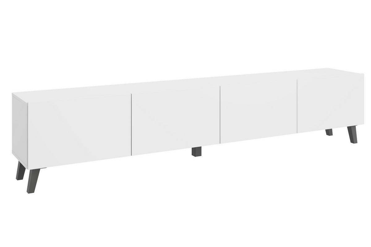 Lowboard Phuket 190 Weiß B: 190 Cm - Schwarz/Weiß, Design, Holz/Holzwerkstoff (190/40/32cm) - Livetastic