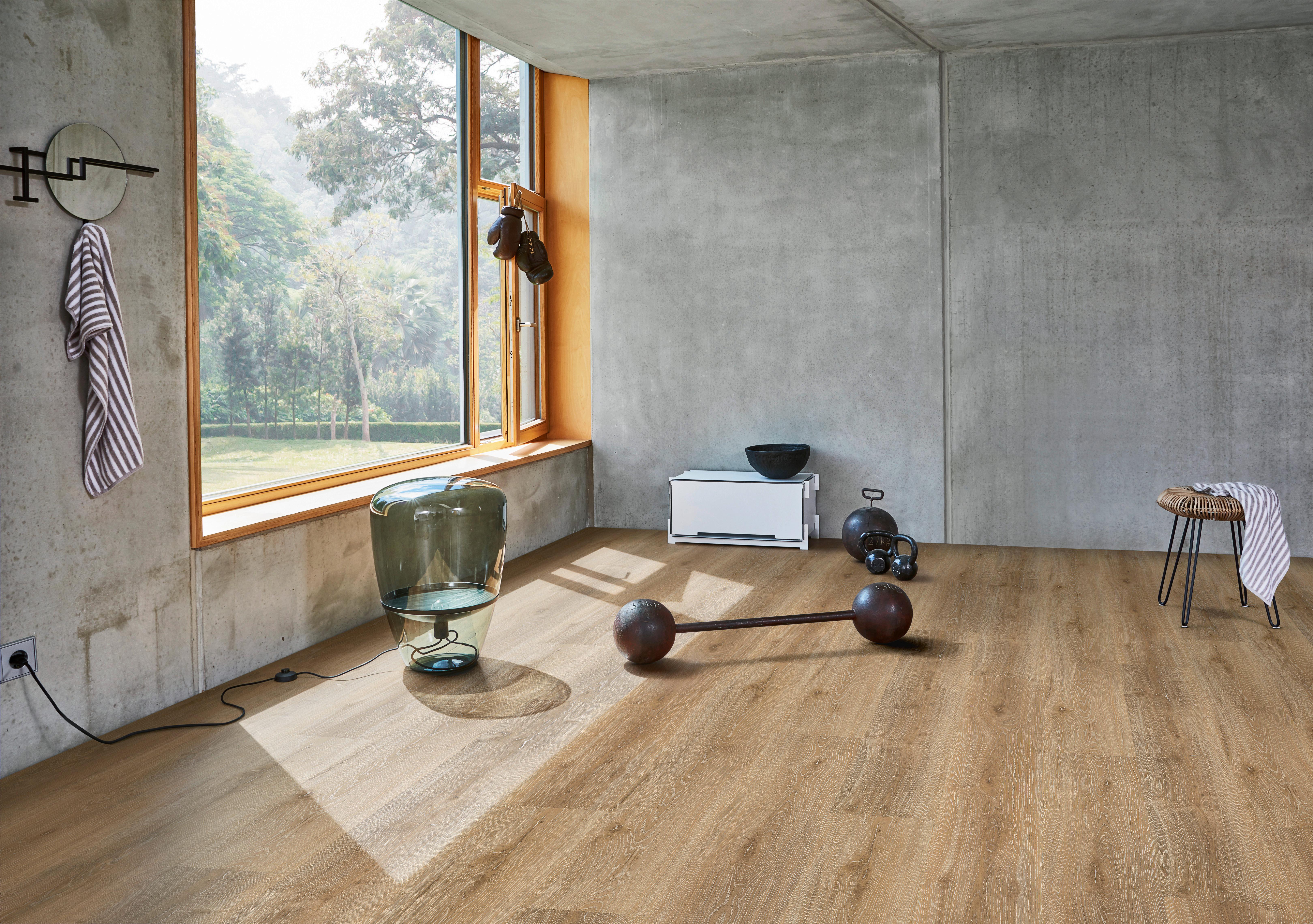 Designboden Eichefarben/weiß /hellbraun Landhausdiele Stärke 9,4mm - Hellbraun/Eichefarben, Basics, Holzwerkstoff/Kunststoff (120,7/21,6/0,94cm) - Parador