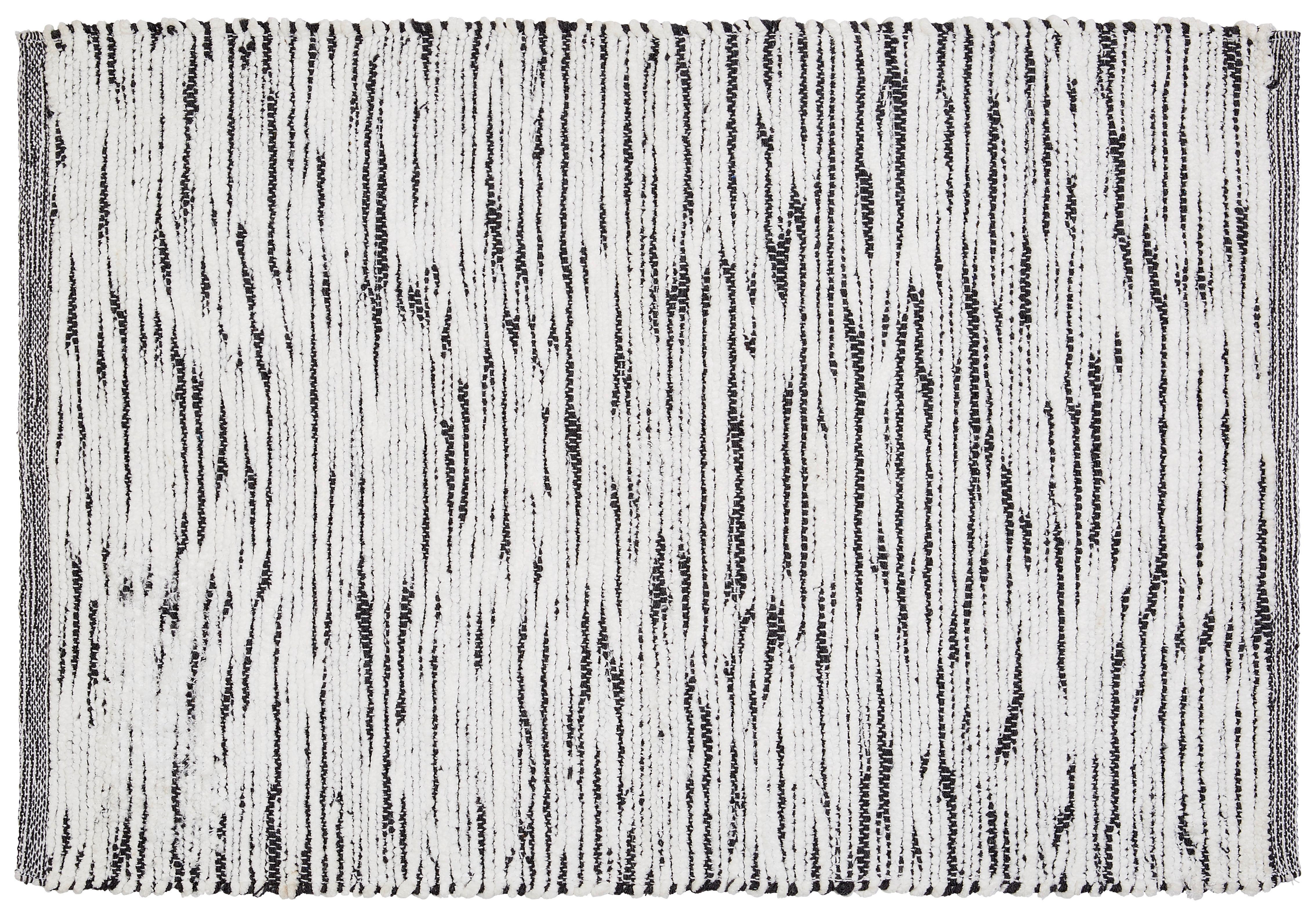 Handwebteppich Weiß/Grau Penelope 60x90 cm