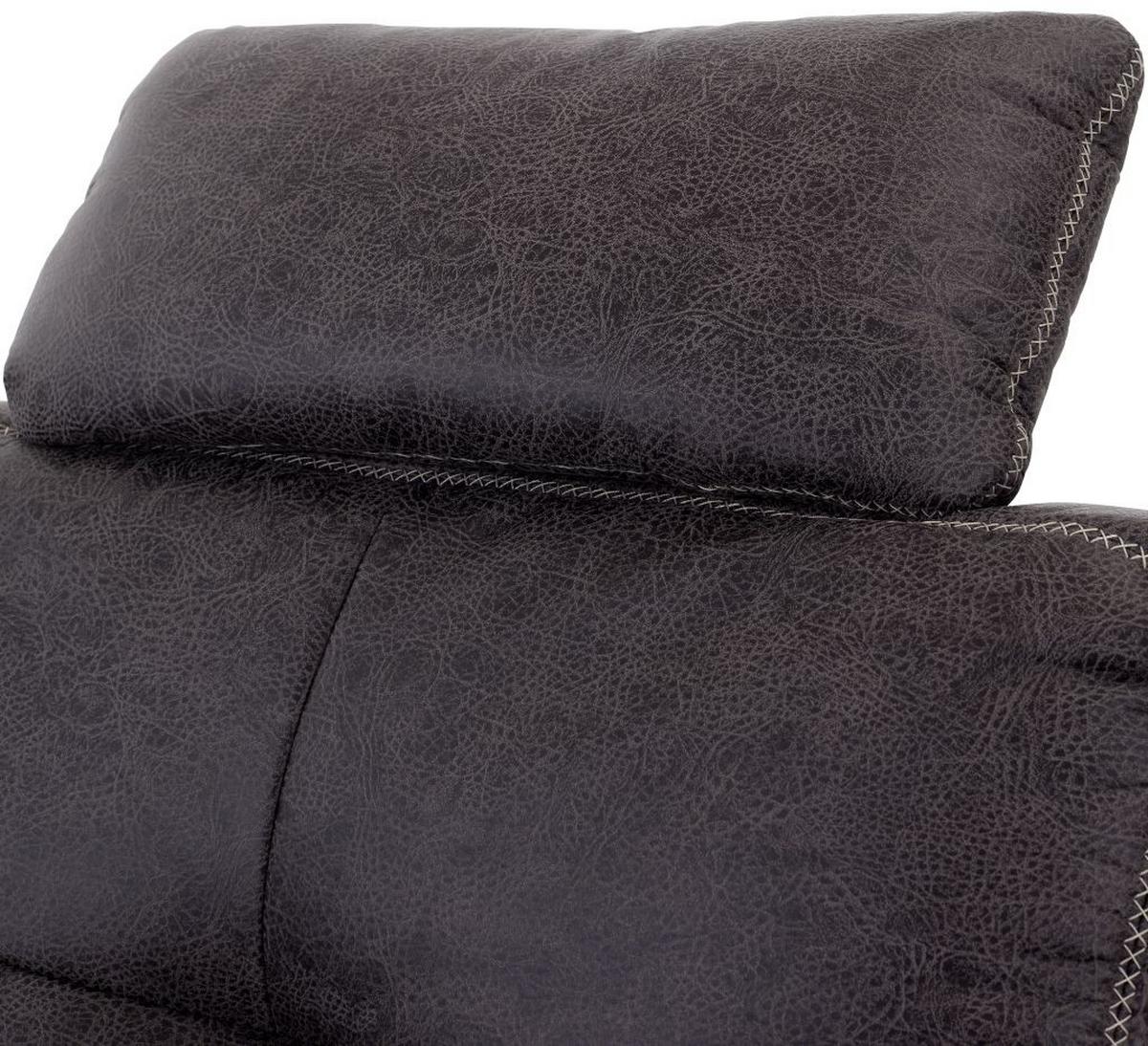 Rohová sedačka VARESE, ľavá, antracitová - černá/antracitová, Moderní, kov/textil (219/237cm) - James Wood