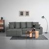 Rohová sedačka ALATRI, oboustr.,grafitová,s polštáři - černá/zelená, Moderní, textil/plast (289/90/176cm) - Based