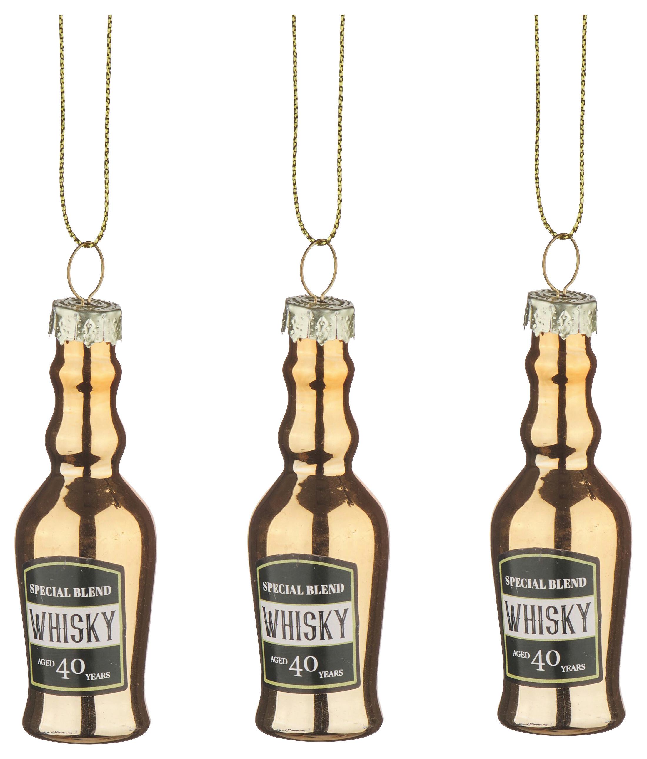 Vianočná ozdoba FIGURES -PAZ- - čierna/zlatá, sklo (2,5/8cm) - Mömax