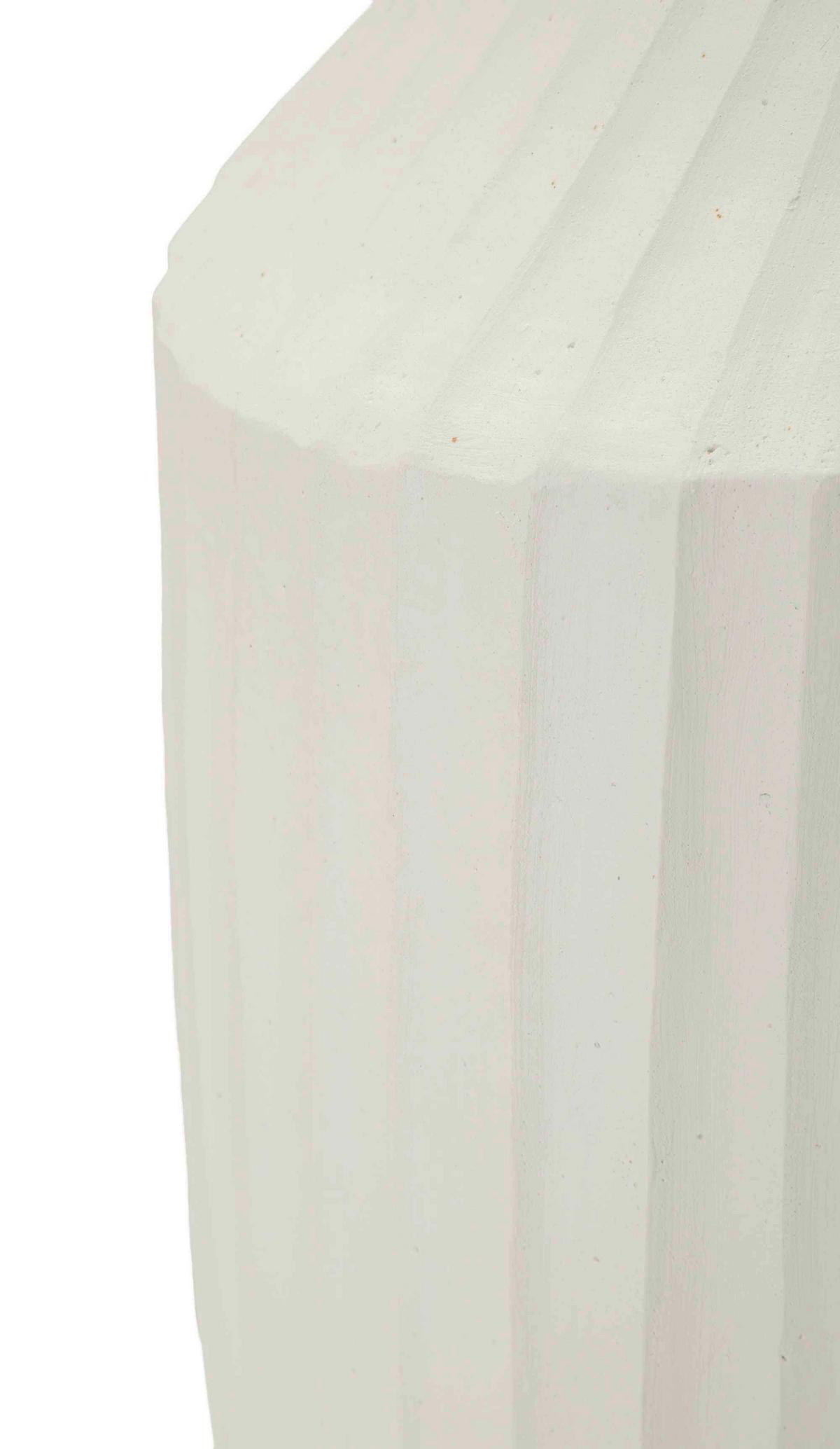 Vase Ice Pot Weiß B: 28,5 cm - Weiß, Basics, Metall (28,5/50,5/28,5cm)