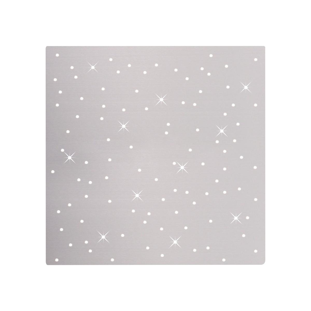 Led-deckenleuchte Sparkle L: 45 Cm Dimmbar M. Fernbedienung - Silberfarben, Design, Metall (45/45/5cm)