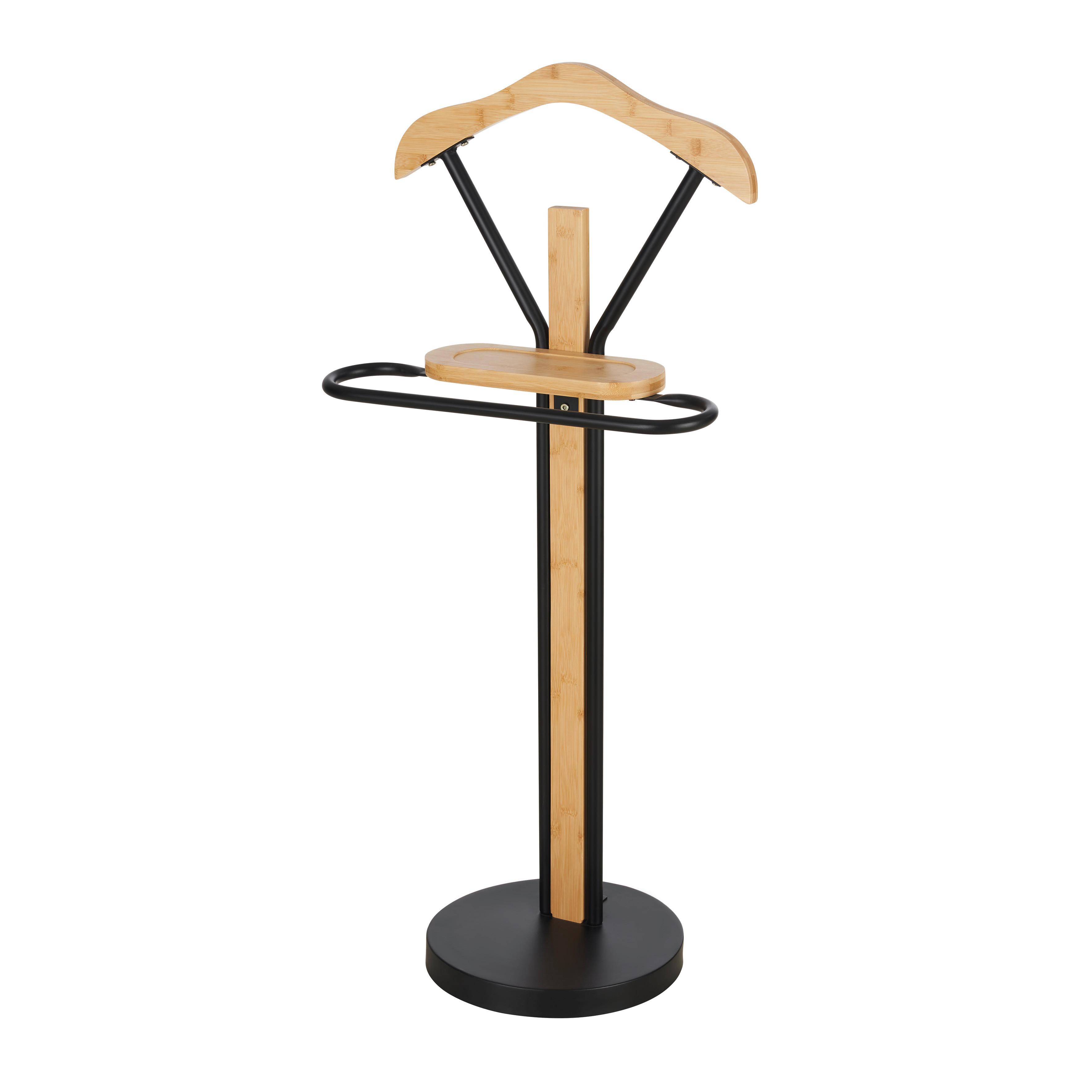 NĚMÝ SLUHA ARTURO - černá/přírodní barvy, Moderní, kov/dřevo (48/109/29,5cm) - Mömax
