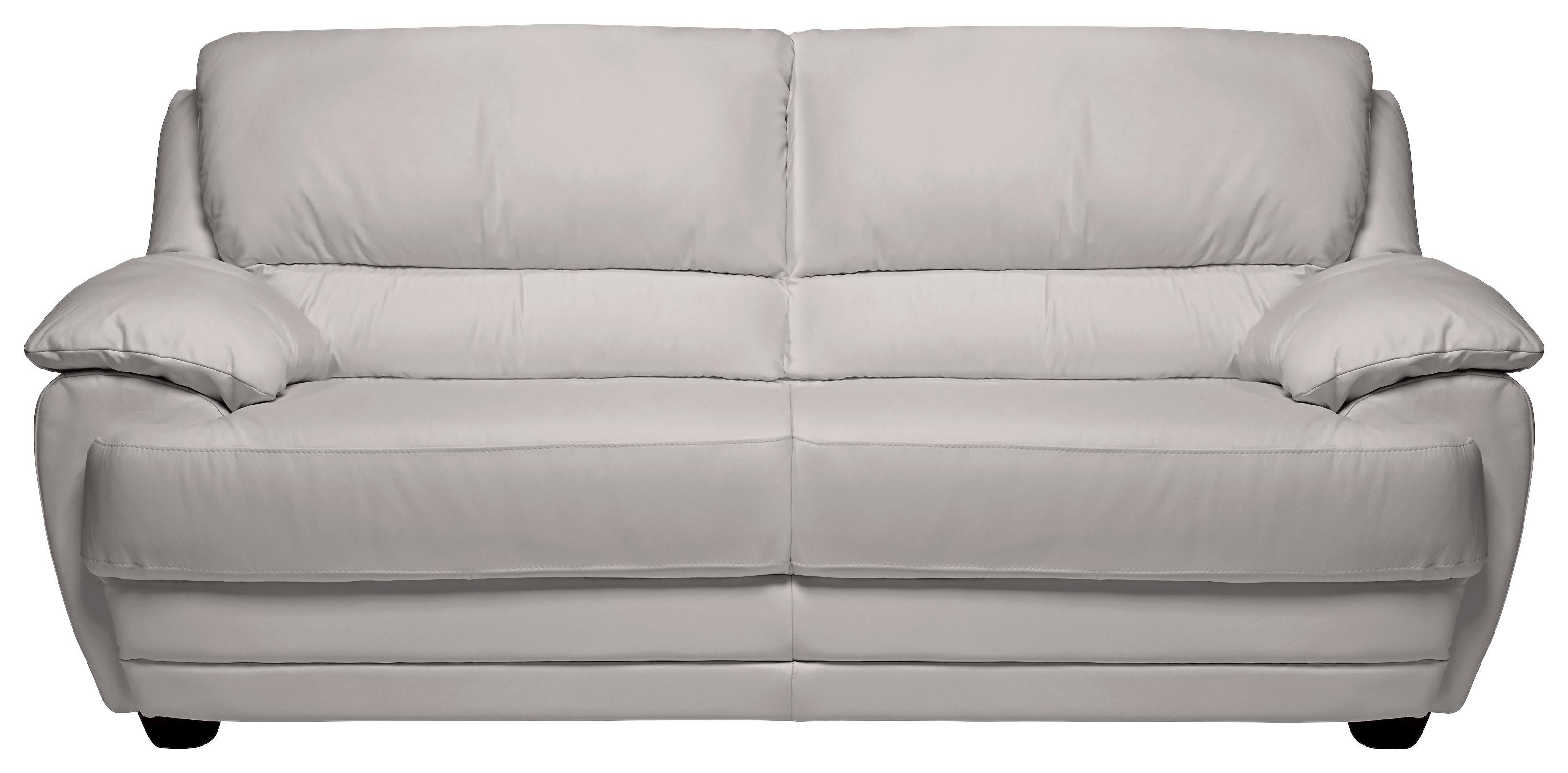 2-Sitzer-Sofa Nebolo Hellgrau Lederlook - Hellgrau, Design, Textil (209/97/100cm) - Livetastic