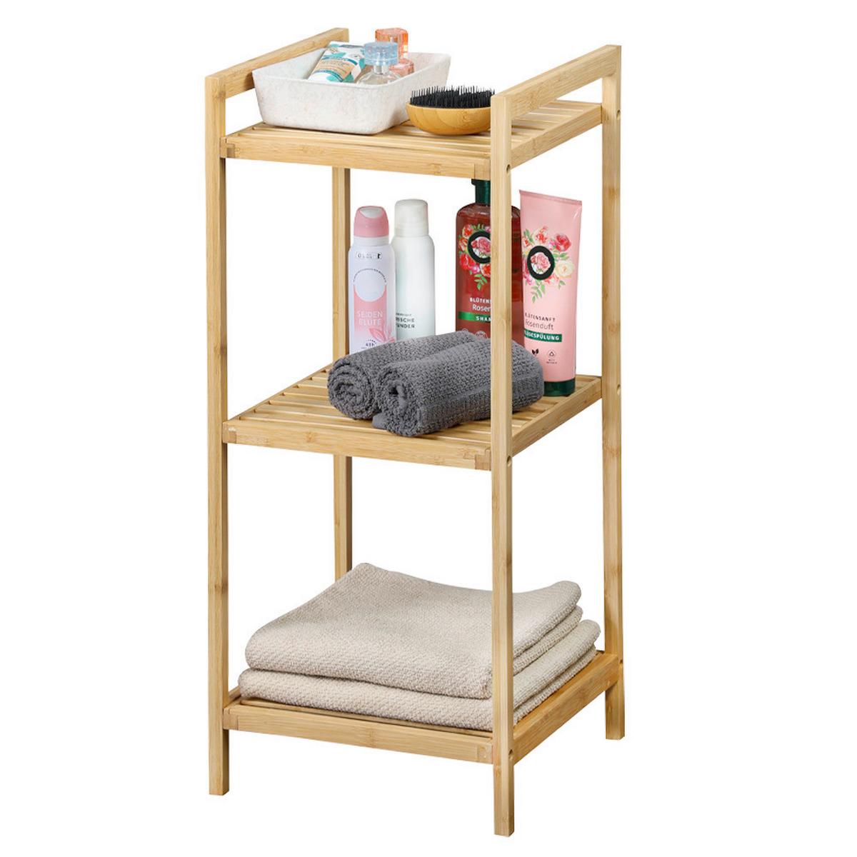 BADEZIMMERREGAL Bambus B: 30cm - Creme/Naturfarben, Basics, Naturmaterialien (30/70/30cm) - Kesper