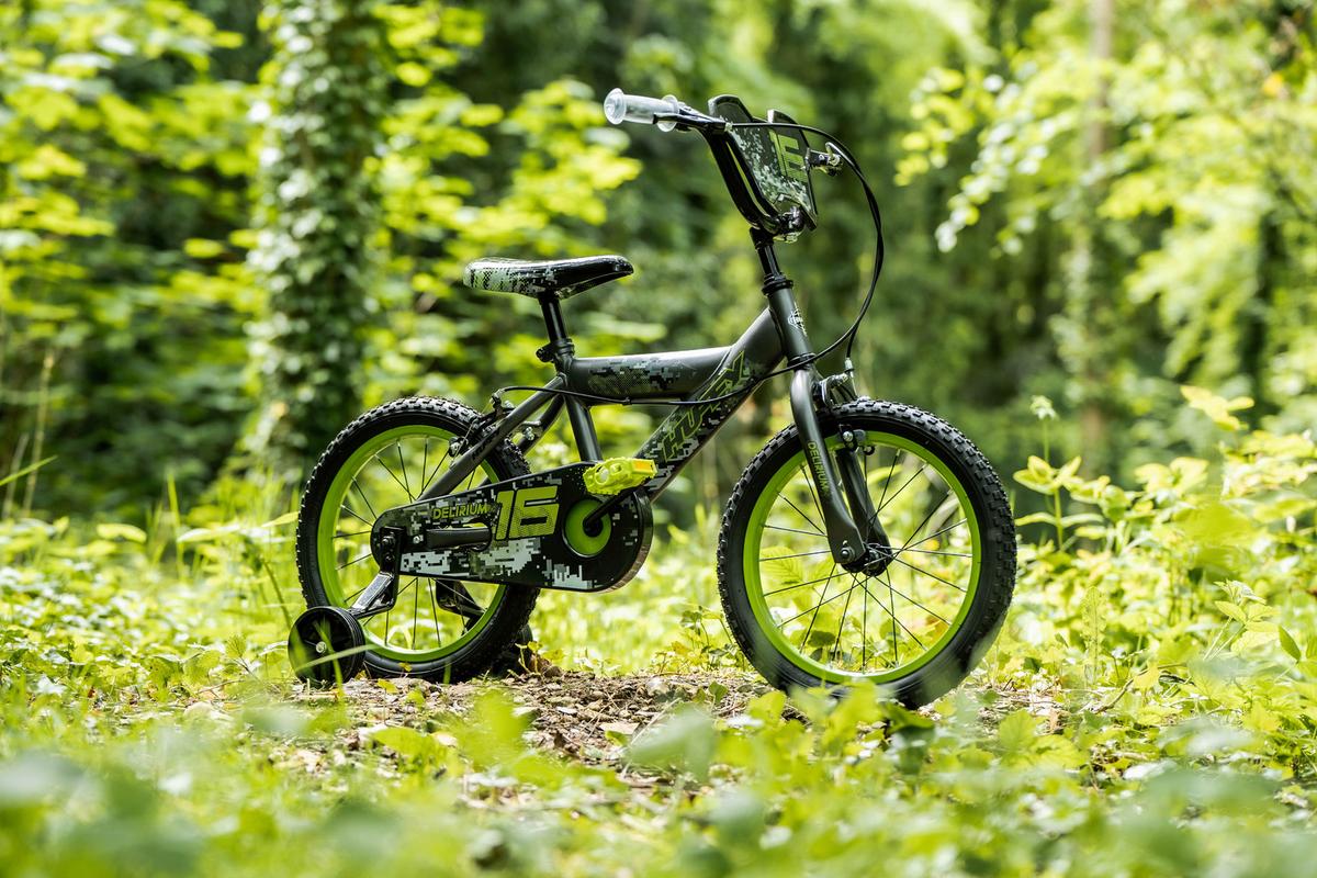 Kinderfahrrad Mit Stützräder Huffy Delirium 16 Zoll - Silberfarben/Grün, Basics, Metall (54/106/78cm)