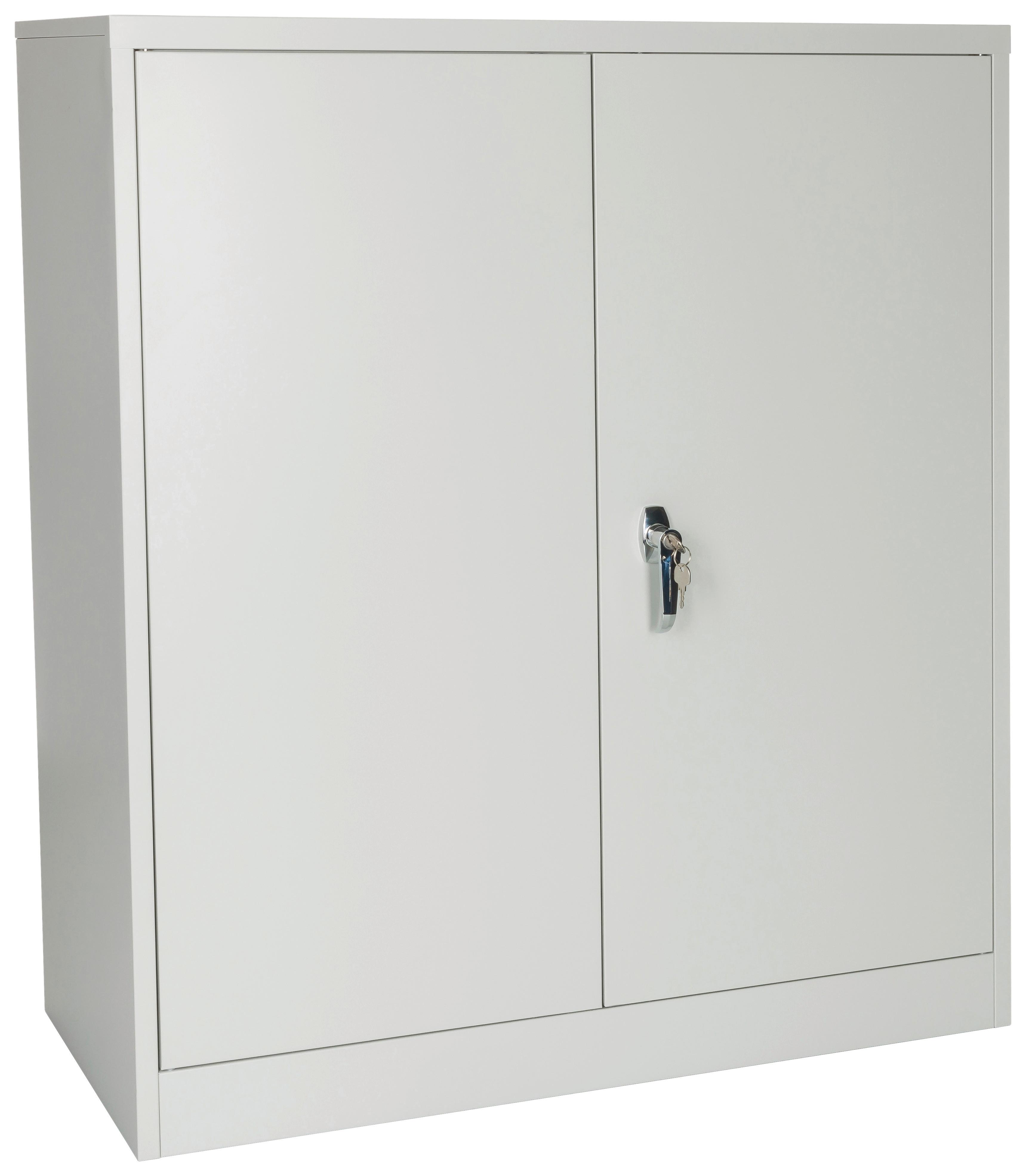 Aktenschrank Color As B: 90 cm Hellgrau Abschließbar - Hellgrau, Basics, Metall (90/105/40cm) - MID.YOU