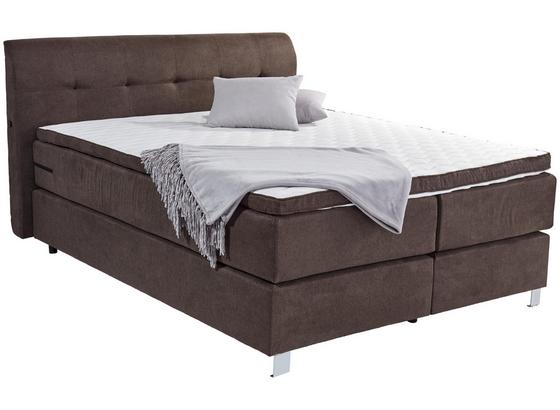 Boxspringbett Opera 180x200 Dunkelbraun - Chromfarben/Dunkelbraun, KONVENTIONELL, Holz/Holzwerkstoff (180/200cm) Boxspringbett Opera 180x200 Dunkelbraun - Chromfarben/Dunkelbraun, KONVENTIONELL, Holz/Holzwerkstoff (180/200cm)