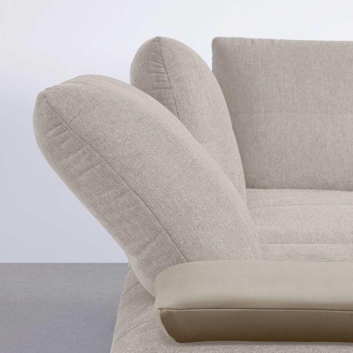 Rohová sedačka TRENDY, levá, písková / béžová - černá/pískové barvy, Moderní, kov/kompozitní dřevo (250/93/310cm) - Premium Living